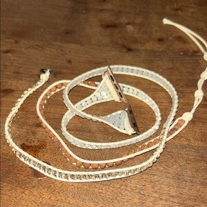 Victoria Emerson Cream and Brown Apple Watch band